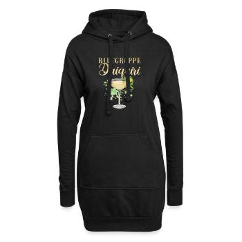 Groupe sanguin de la fête de jeune fille Daiquiri - Sweat-shirt à capuche long Femme - noir - Devant