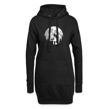 Grand-Pied, Boucher - Sweat-shirt à capuche long Femme - noir - Devant