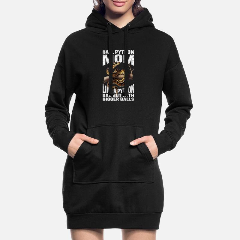 Königspython Mom Mama Schlangen Terrarium Python Hoodie-Kleid