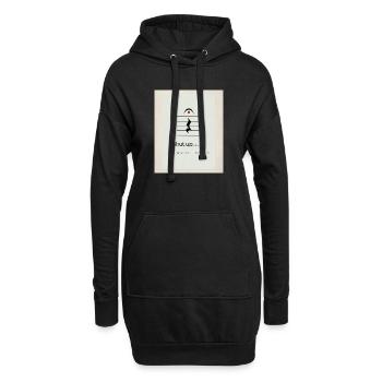 Shut up – Inner Peace Loading Design - Hoodie-Kleid - Schwarz - Vorne