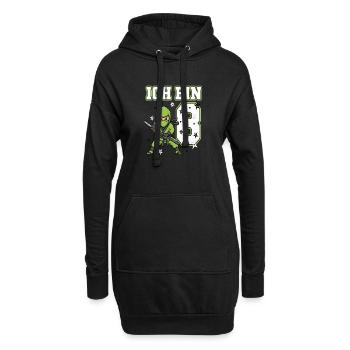 Ich bin 8 Ninja 8. Geburtstag Grüne Karate - Hoodie-Kleid - Schwarz - Vorne