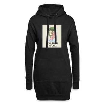 Cooler Frosch im Style Check - Hoodie-Kleid - Schwarz - Vorne