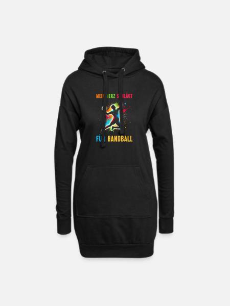 Handball Liebhaber Handball Sport Spieler Handball - Hoodie-Kleid - Schwarz