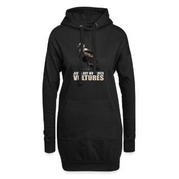 Vautour - Sweat-shirt à capuche long Femme - noir - Devant