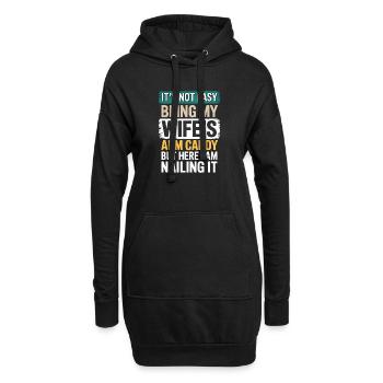 Ehefrau Sprüche Ehefrauen Lustige Ehefrau Geschenk - Hoodie-Kleid - Schwarz - Vorne