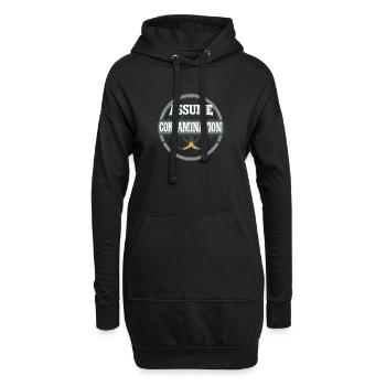 Mikrobiologie - Hoodie-Kleid - Schwarz - Vorne
