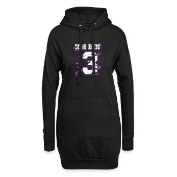 Ich bin 3 Ninja 3. Geburtstag Lila Karate - Hoodie-Kleid - Schwarz - Vorne