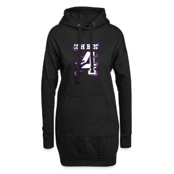 Je suis 4 Ninja 4e anniversaire Karaté Violet - Sweat-shirt à capuche long Femme - noir - Devant