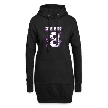 Ich bin 8 Ninja 8. Geburtstag Lila Karate - Hoodie-Kleid - Schwarz - Vorne