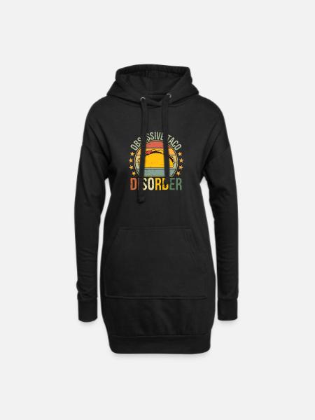 obsessive taco disorder - Hoodie-Kleid - Schwarz