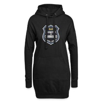 Polizeileutnant Polizeileutnant Dienstgrad Lt - Hoodie-Kleid - Schwarz - Vorne