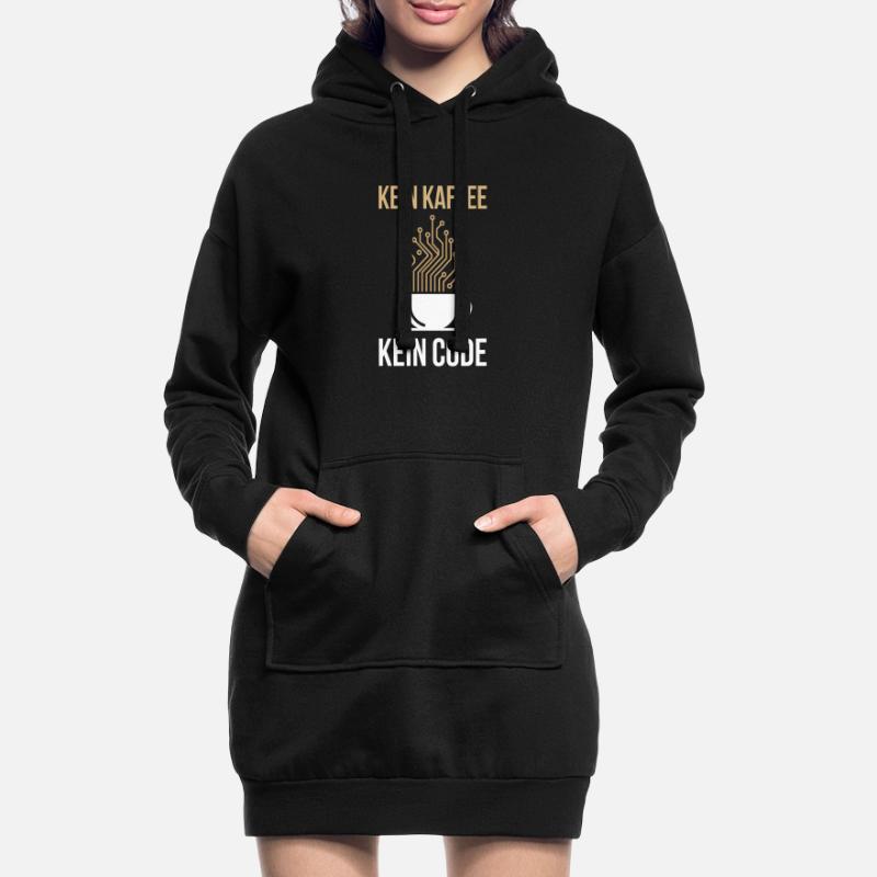 Kein Kaffee Kein Code Programmierer Informatiker Hoodie-Kleid
