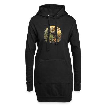 Eidechsen Eidechse - Hoodie-Kleid - Schwarz - Vorne