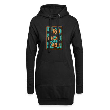Tropical Tahiti Summer Island Vibes Graphic - Hoodie-Kleid - Schwarz - Vorne