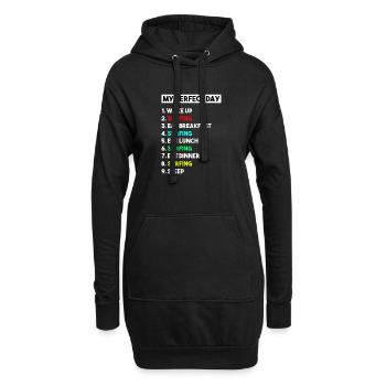 Mon horaire de surf parfait pour la journée - Sweat-shirt à capuche long Femme - noir - Devant