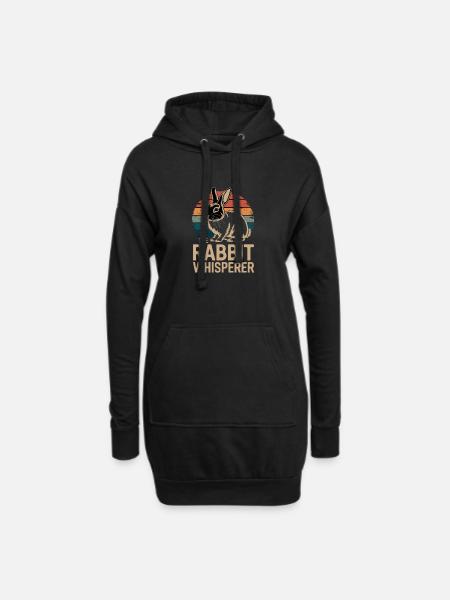  The Rabbit Whisperer Hasen Flüsterer Kaninchen - Hoodie-Kleid - Schwarz