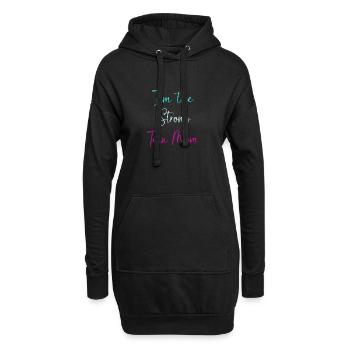 Zwillinge Mama Zwilling Mutter Geschenk - Hoodie-Kleid - Schwarz - Vorne