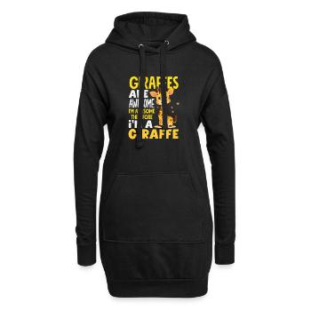 Les girafes sont géniales, donc je suis une girafe - Sweat-shirt à capuche long Femme - noir - Devant