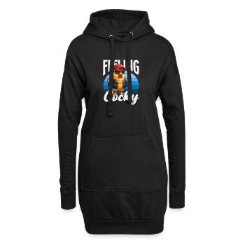 Feeling Cocky Lustiges Hahn Wortspiel - Hoodie-Kleid - Schwarz - Vorne