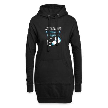Ultraschall - Hoodie-Kleid - Schwarz - Vorne