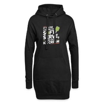 Pickleball Spieler Looking For Soft Serve Dinking - Hoodie-Kleid - Schwarz - Vorne