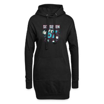 Six Seven 67 Meme Glitch Mascot Italian Brainrot - Hoodie-Kleid - Schwarz - Vorne