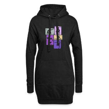Gymnaste Fille Gymnastique Acrobatie - Sweat-shirt à capuche long Femme - noir - Devant