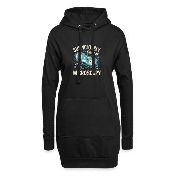 Verdächtig gut am Mikroskop | Mikrobiologie - Hoodie-Kleid - Schwarz - Vorne