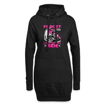 Quad ATV Femme Fille Quad Quad - Sweat-shirt à capuche long Femme - noir - Devant
