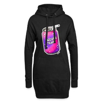 Unicorn Tears Limonadendose - Hoodie-Kleid - Schwarz - Vorne