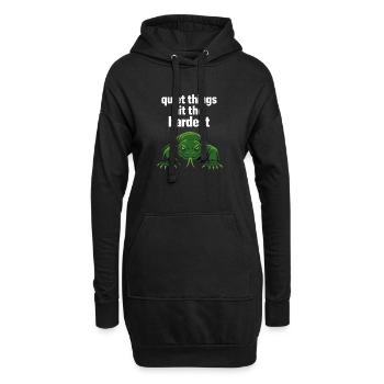 Amant du dragon de Komodo - Sweat-shirt à capuche long Femme - noir - Devant