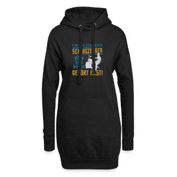 Schlagzeuger Der Nie Gehörte Star / Lustiger Spruc - Hoodie-Kleid - Schwarz - Vorne