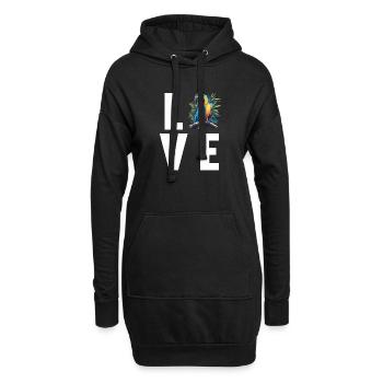 L’ère de l’ara - Sweat-shirt à capuche long Femme - noir - Devant