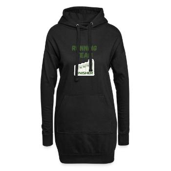 Running Team - Hoodie-Kleid - Schwarz - Vorne
