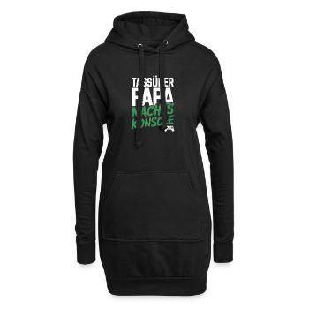  Tagsüber Papa Nachts Konsole Gamer Vater Zocker - Hoodie-Kleid - Schwarz - Vorne