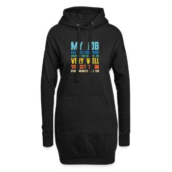 Arbeitswitz: Du machst den Job gut - Hoodie-Kleid - Schwarz - Vorne