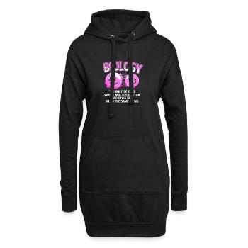 Molekül Strukturformel - Hoodie-Kleid - Schwarz - Vorne
