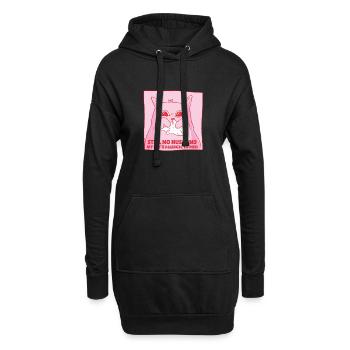 Pas de chat marié qui dit - Sweat-shirt à capuche long Femme - noir - Devant