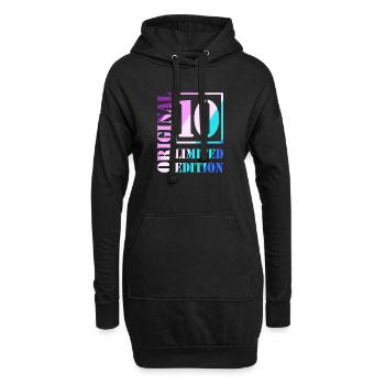 10. Geburtstag Junge Mädchen 10 Limited Edition - Hoodie-Kleid - Schwarz - Vorne