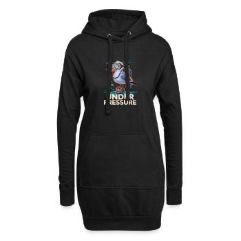 Mouette sous pression avec masque de plongeur humour de plongeur - Sweat-shirt à capuche long Femme - noir - Devant