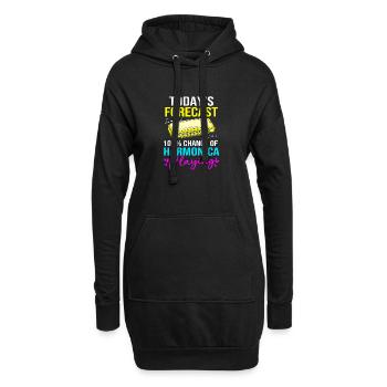Harmonica Musique folklorique Festival folklorique - Sweat-shirt à capuche long Femme - noir - Devant