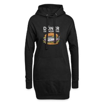  Döner Des Nordens Lustiger Fischbrötchen Spruch - Hoodie-Kleid - Schwarz - Vorne