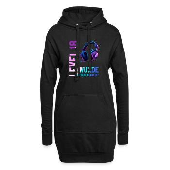18. Geburtstag Junge Mädchen Teenager Level 18 - Hoodie-Kleid - Schwarz - Vorne