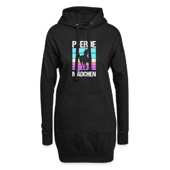 Reiten Pferdeliebhaber Reiterhof Pferde - Hoodie-Kleid - Schwarz - Vorne