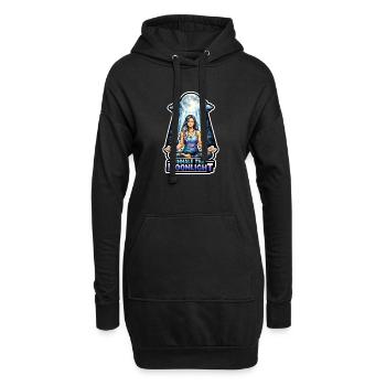 Mondmeditation, Mondachtsamkeit, Spirituell - Hoodie-Kleid - Schwarz - Vorne