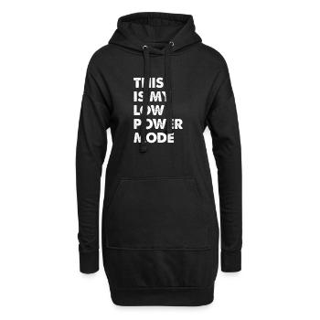 Low Power Mode - Hoodie-Kleid - Schwarz - Vorne