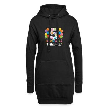 5 Ich bin offiziell eine Handvoll 5. Geburtstag - Hoodie-Kleid - Schwarz - Vorne