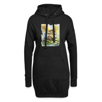 Container Life Woodland Studio - Hoodie-Kleid - Schwarz - Vorne