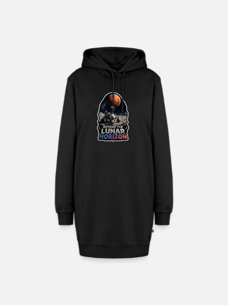 Lass Uns Zum Mars Gehen. Mars-erkundungsmission - Hoodie-Kleid - Schwarz