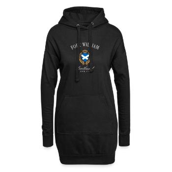 Fort William Schottland Wappen – Reise Souvenir - Hoodie-Kleid - Schwarz - Vorne